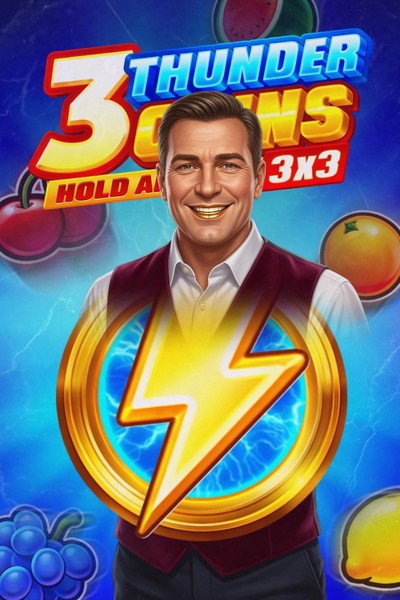 3 Thunder Coins Hold and Win slot artwork
